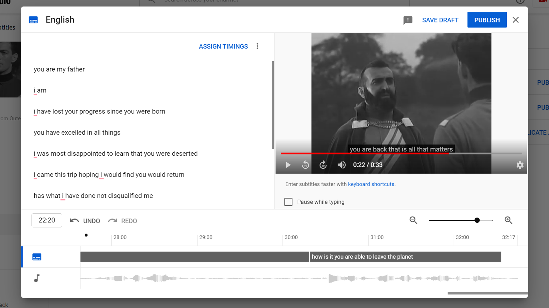 Добавление абзацев в субтитры