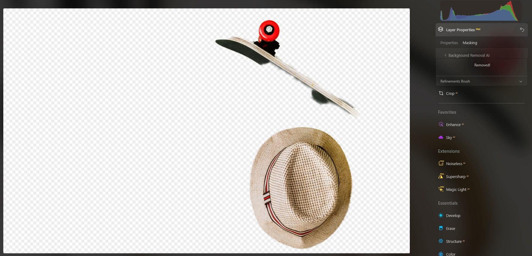 Фон удалён, видны артефакты в выборе