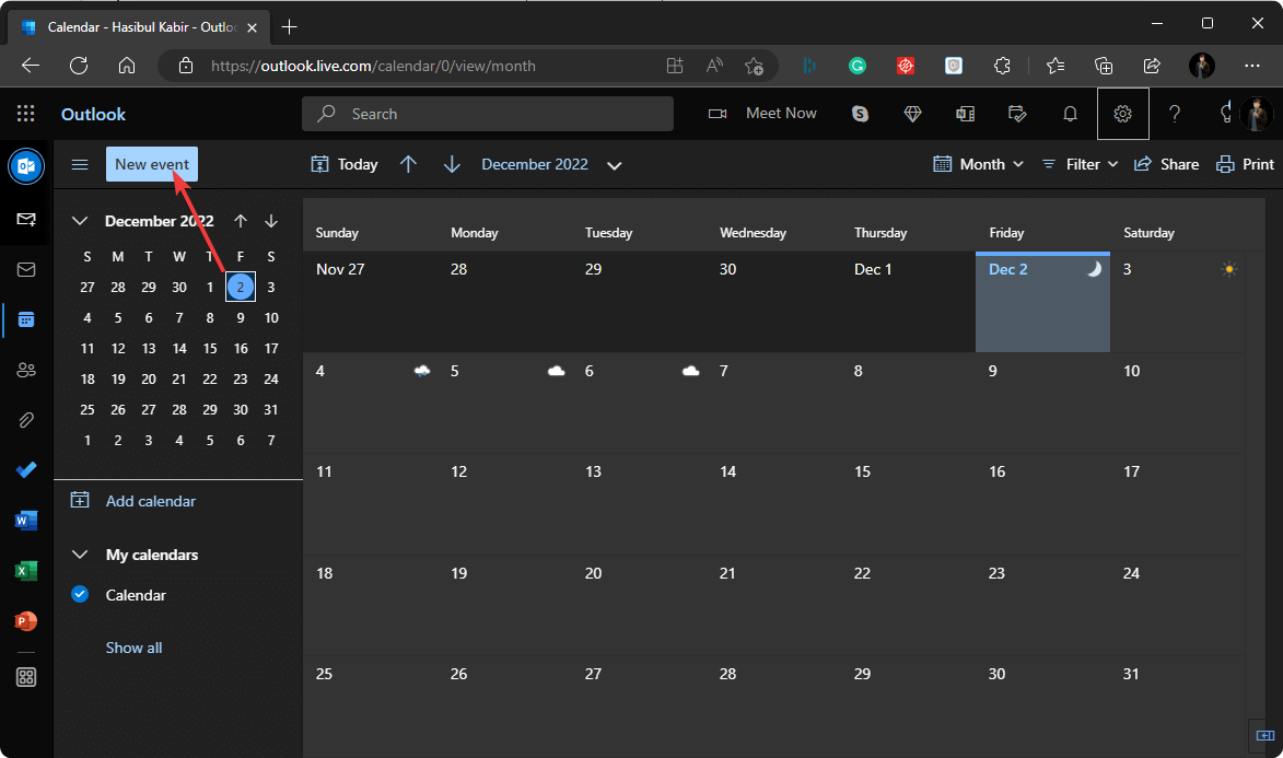 Не могу создать событие в Outlook — как исправить