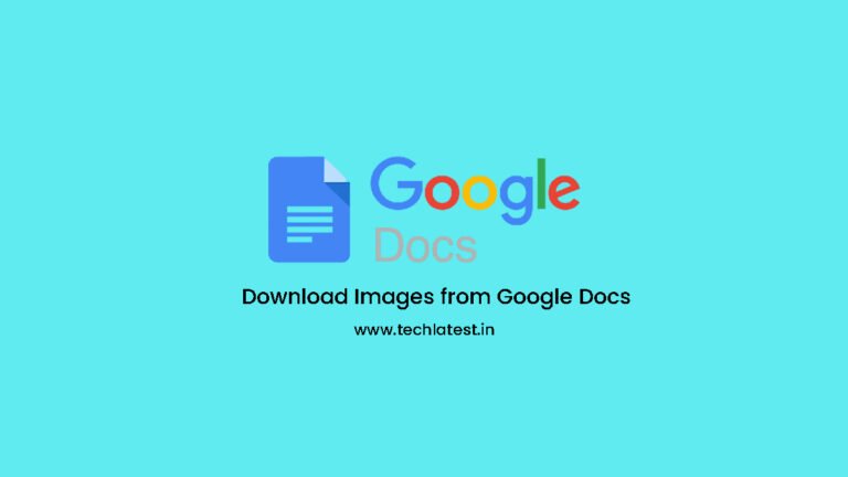 Télécharger des images depuis Google Docs