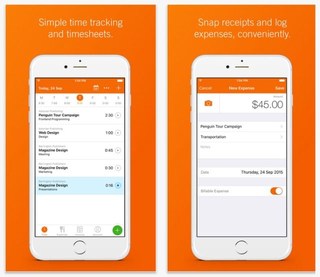 Отслеживание времени в приложении Harvest