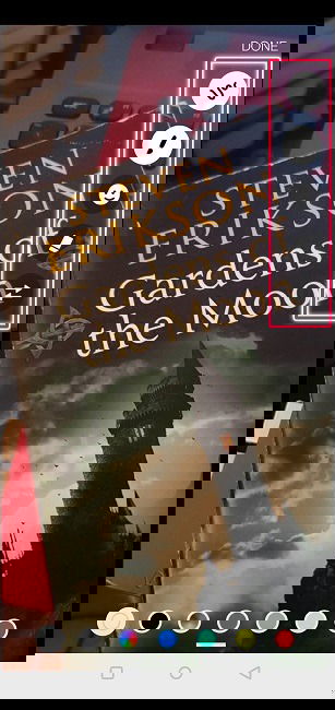 Опции редактирования Boomerang в Messenger