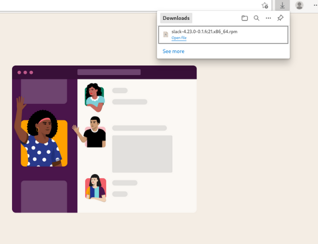 Файл RPM для Slack, готовый к загрузке