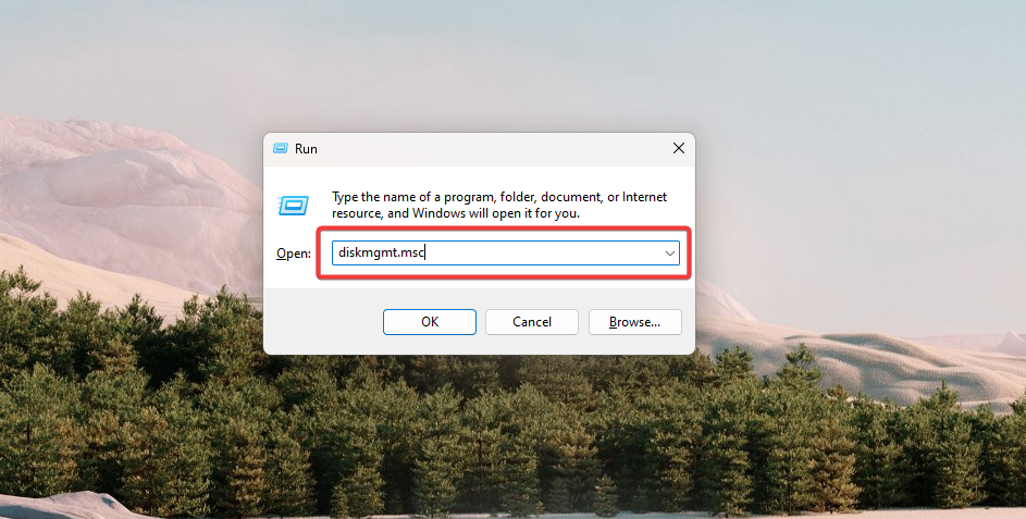 Окно Управления дисками Windows (diskmgmt.msc)
