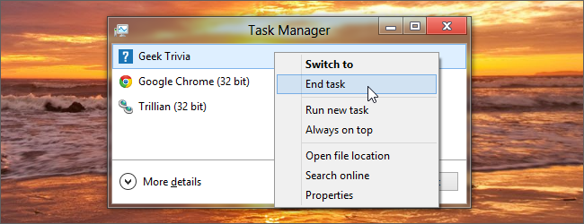 Закрыть или свернуть Metro‑приложения в Windows 8