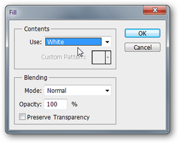 Белый силуэт на новом слое
