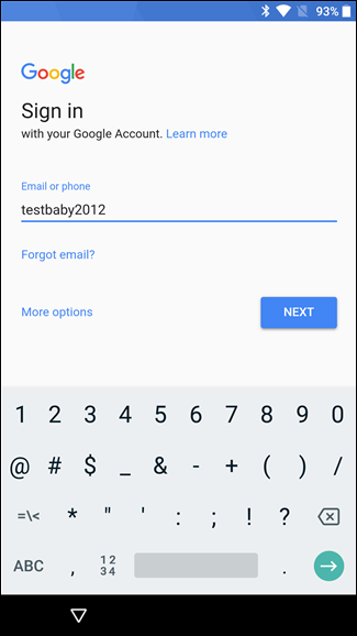 Экран входа на устройстве ребёнка — Family Link распознан