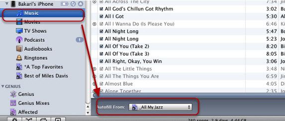 Autofill iTunes для iPhone и iPod