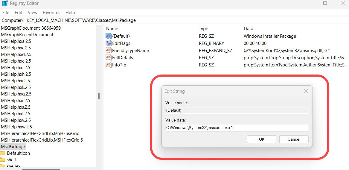 Применение правки реестра для блокировки установки новых приложений в Windows.