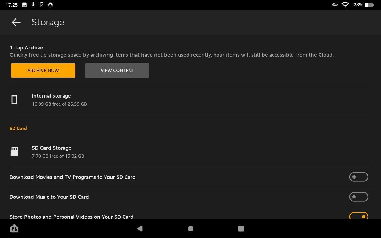 Amazon Fire 1-Tap Archive