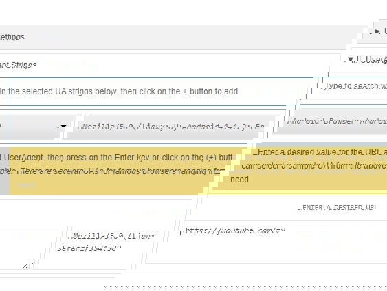 Поле для ввода URL youtube.com/tv в настройках расширения