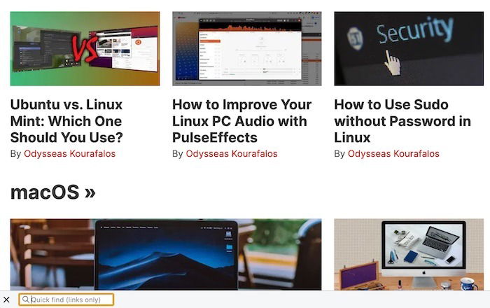 Поиск по ссылкам в Firefox