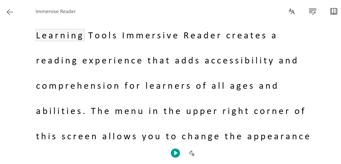 Immerssive Reader in OneNote for Windows 10