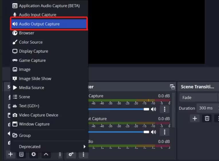 audio output capture