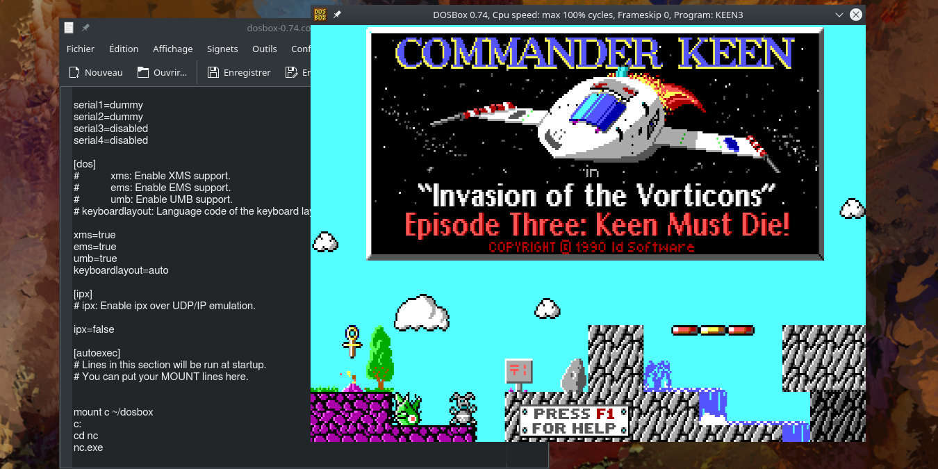 DOSBox в Linux: установка и автoмонтировка C