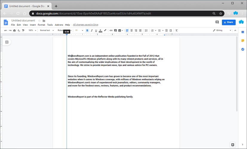 Линейка Google Документов: настройка полей и отступов