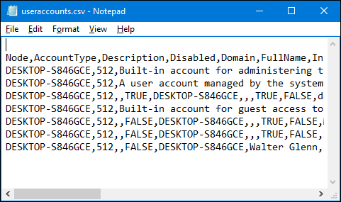 Пример CSV-выгрузки и её открытия в Excel