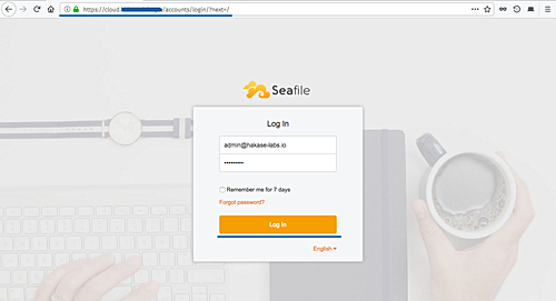 Вход в Seafile