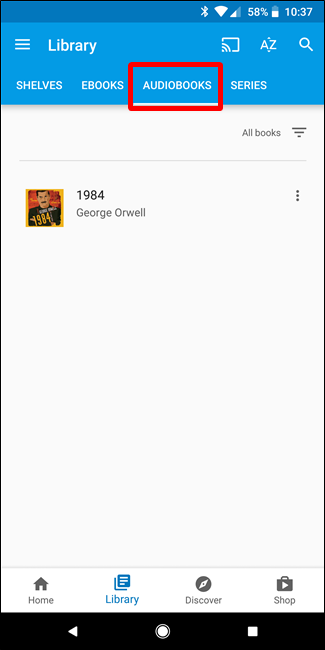 Список аудиокниг в библиотеке Play Books