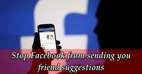 Отключить «Рекомендованных друзей» в Facebook