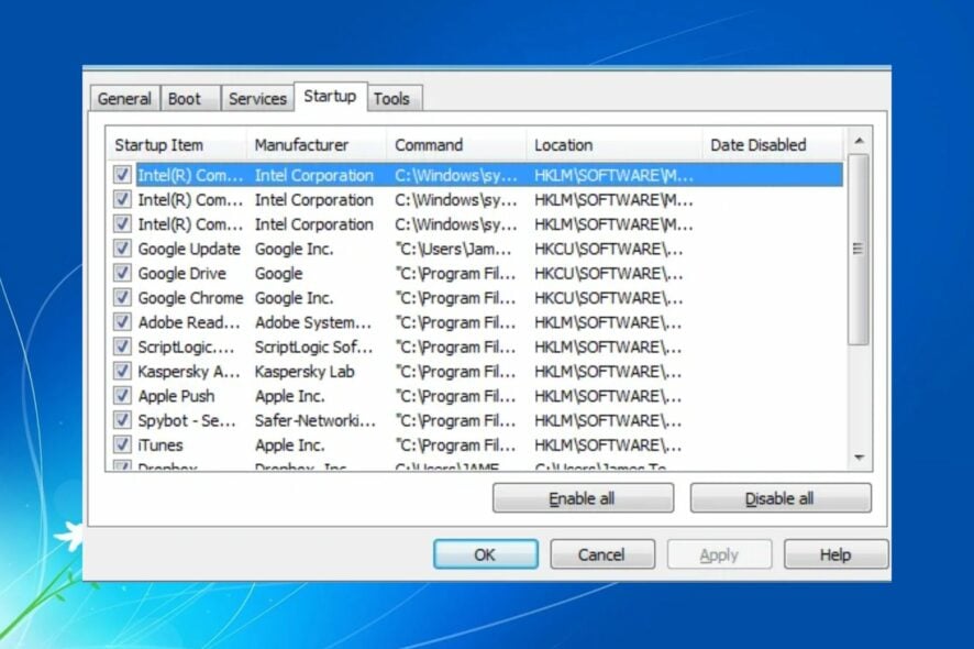 Отключение программ автозапуска в Windows 7