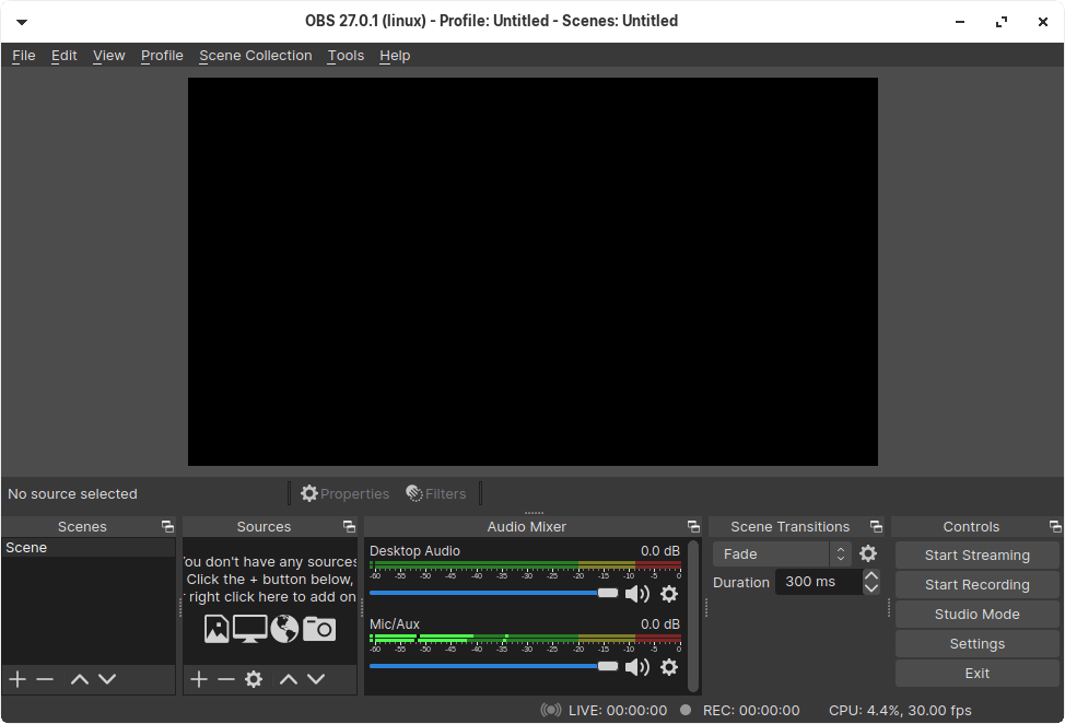 Меню Tools - Auto-Configuration Wizard в OBS