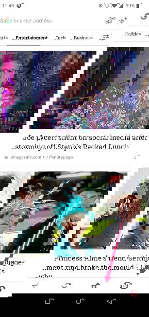 Окно вкладок в Opera