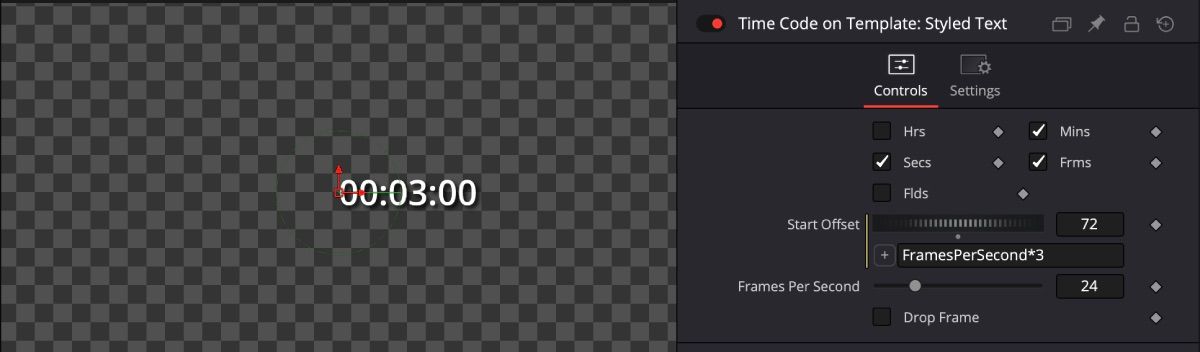 Хак для Start Offset с использованием выражения FramesPerSecond