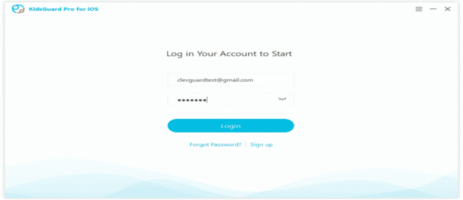 Экран установки приложения KidsGuard Pro