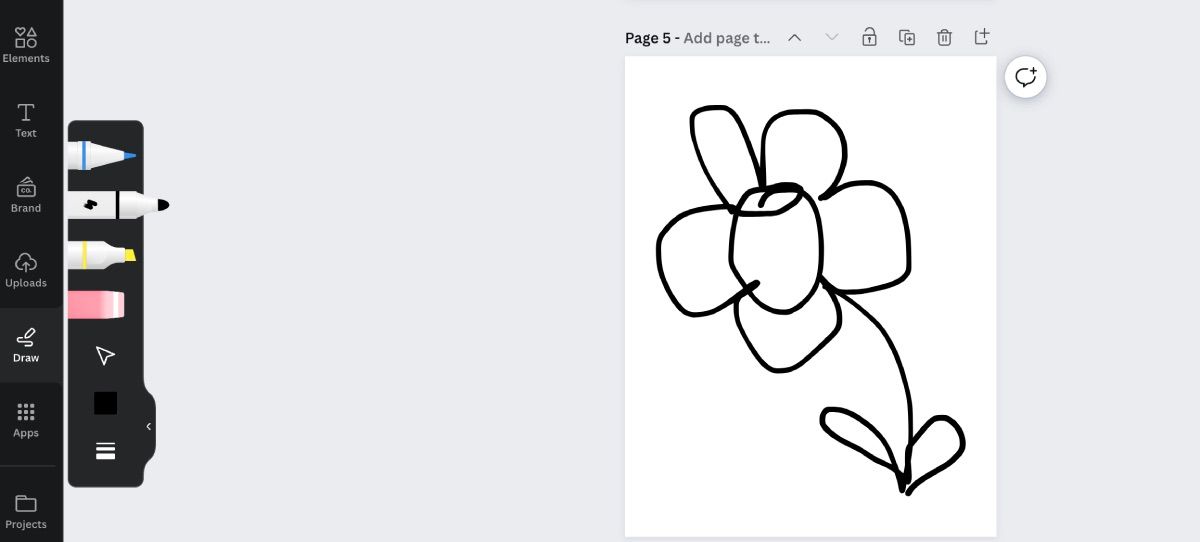 Canva coloring book using Canva draw