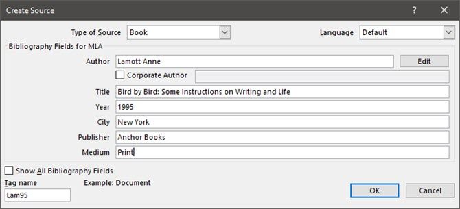 Create Citation Source
