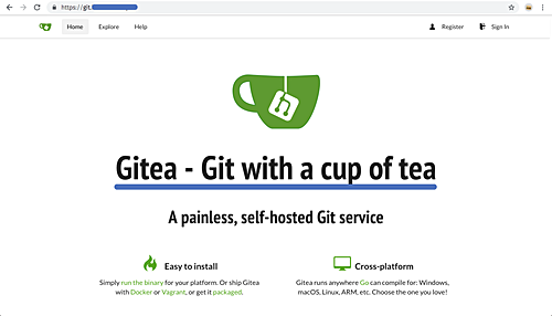 Gitea успешно установлен
