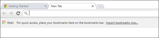 Диалог импорта закладок в Chrome