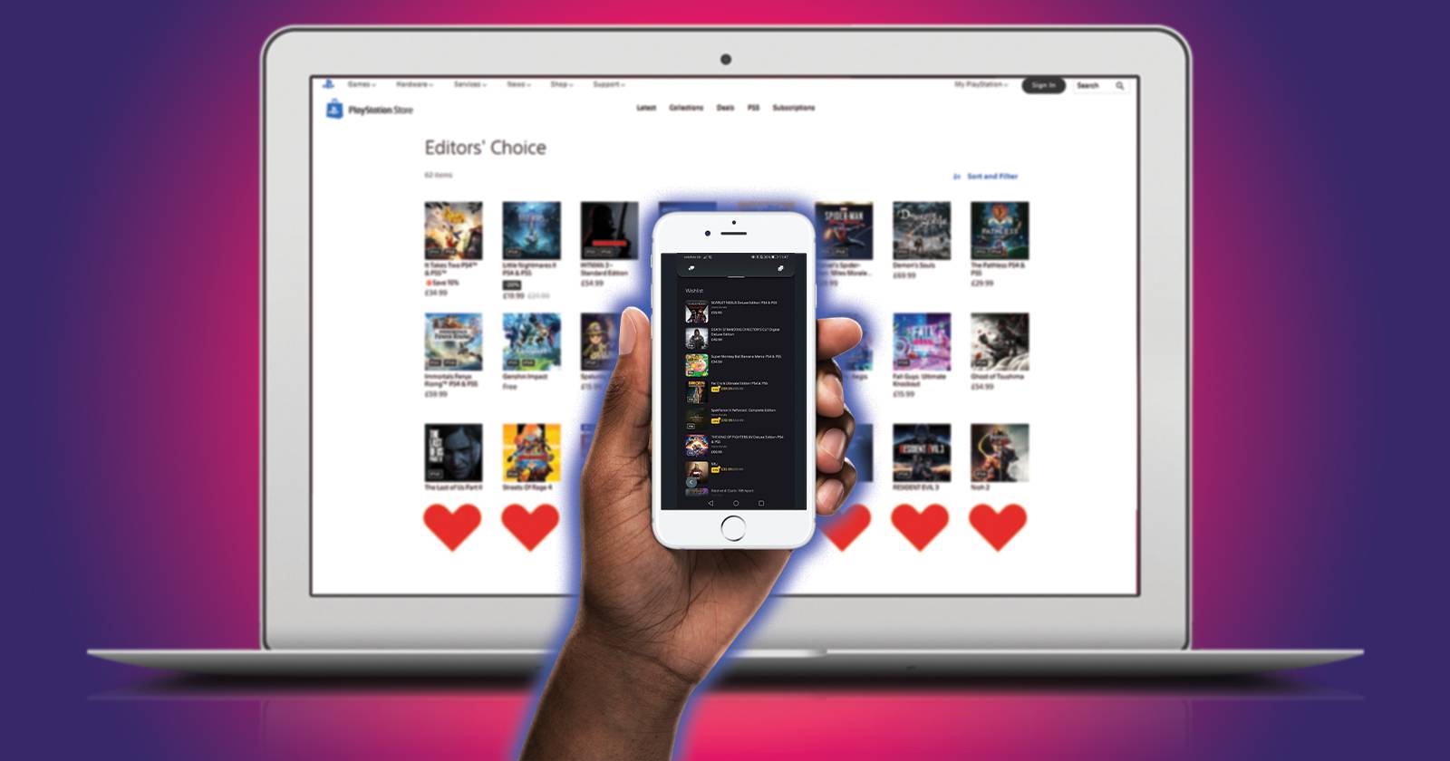 Добавление игр в список желаемого — PlayStation App