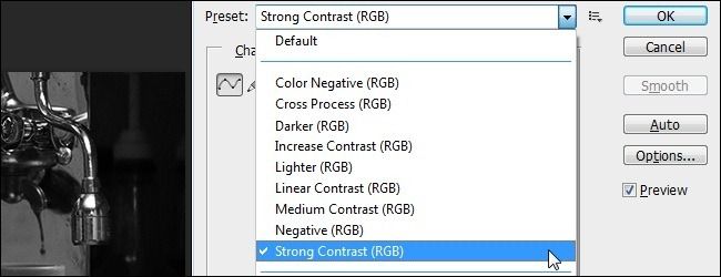 Пресеты кривых и сильный контраст