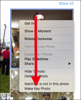 Выбор ключевой фотографии для представления человека в альбоме