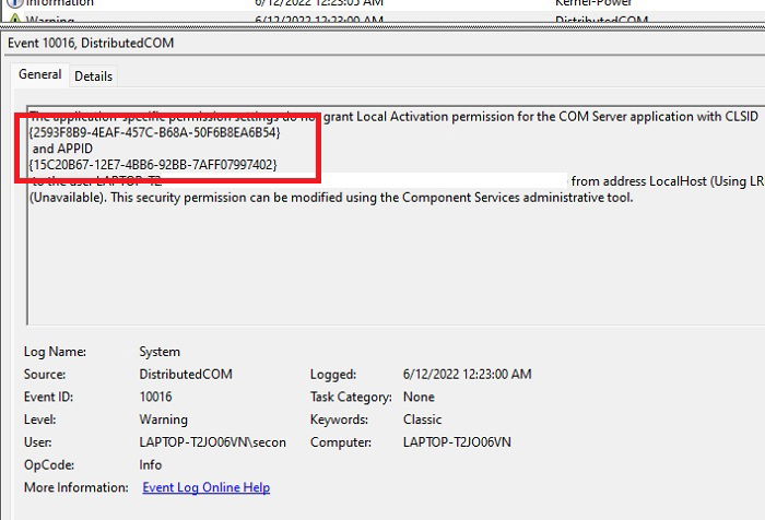 CLSID и APPID в описании события