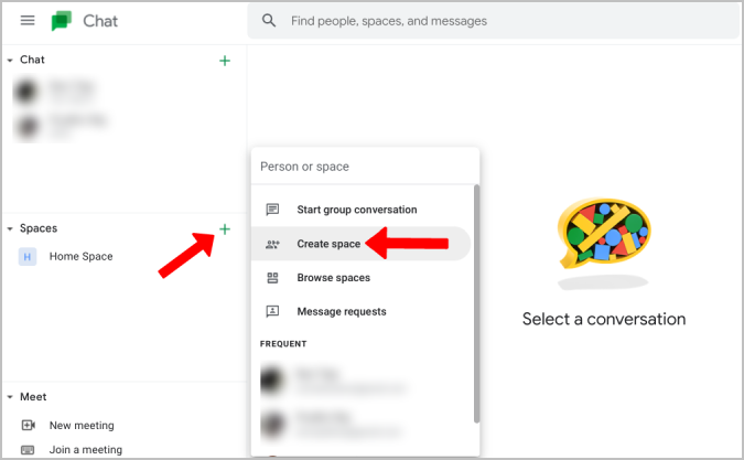 how to assign tasks to others on google workspace - creating a space on google chat 1