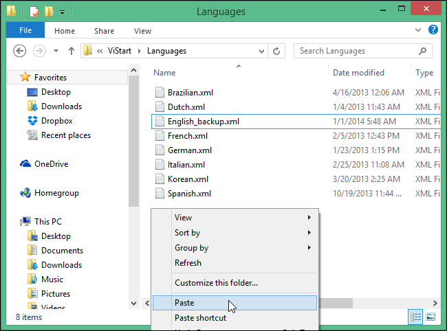 Копирование нового English.xml в папку Languages