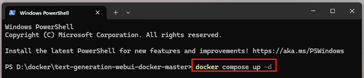 Команда для запуска контейнера Docker