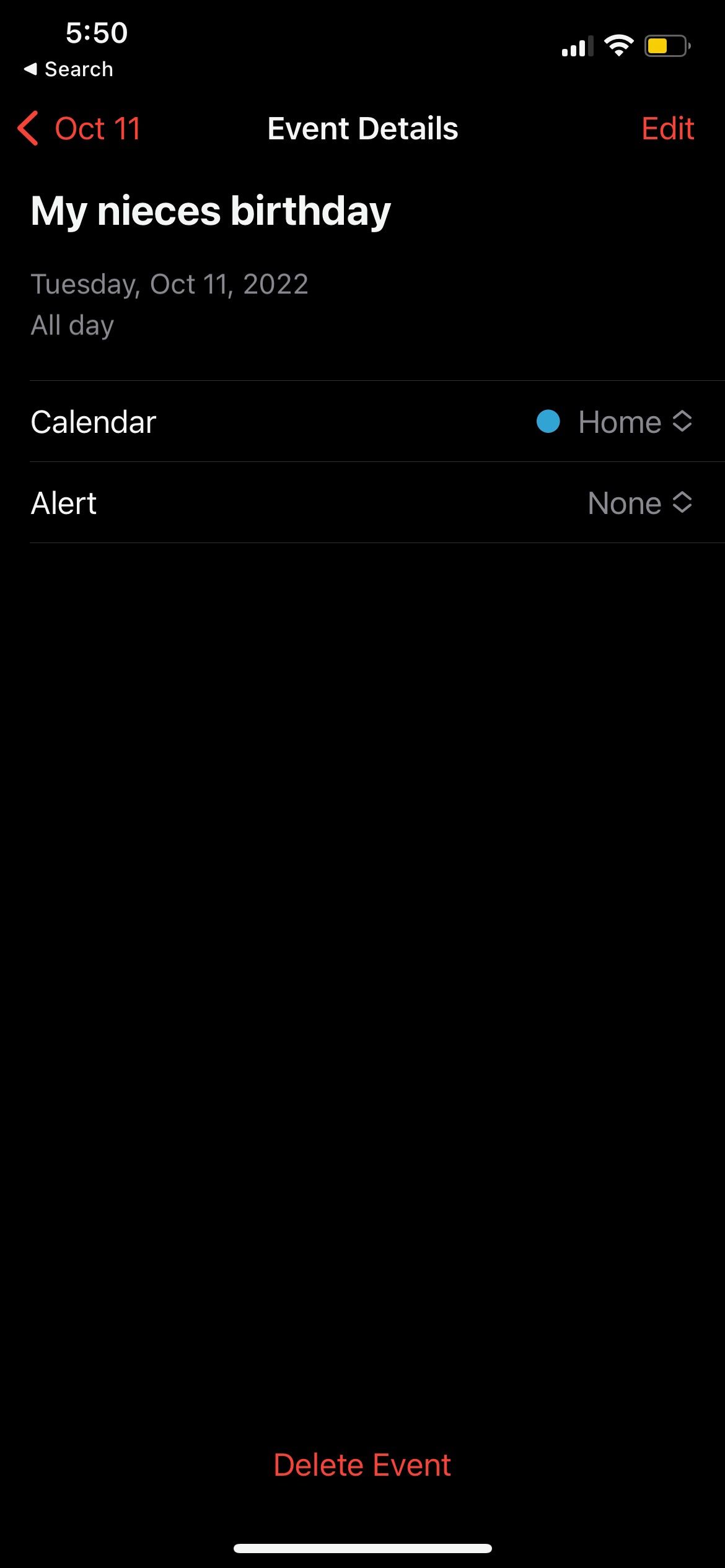 Events Calendar App iPhone