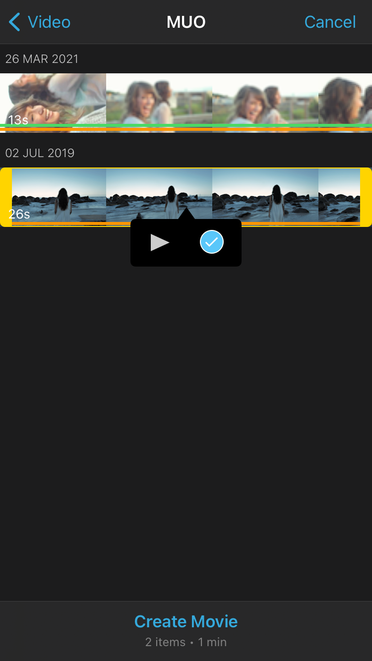 Экспорт видео из iMovie