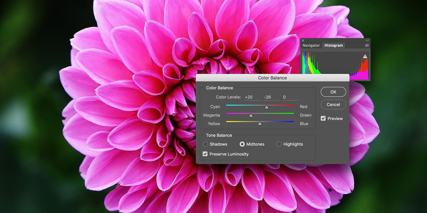 Исправление цветовых проблем в Photoshop