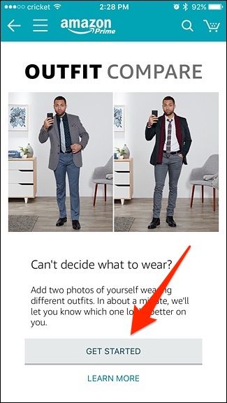 Экран добавления первого наряда: выбор фото или съёмки