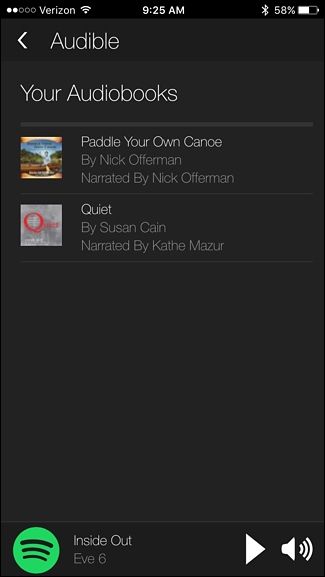 Список аудиокниг в приложении Alexa