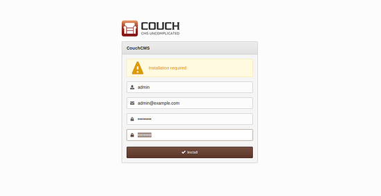 Установка Couch CMS на Ubuntu 16.04