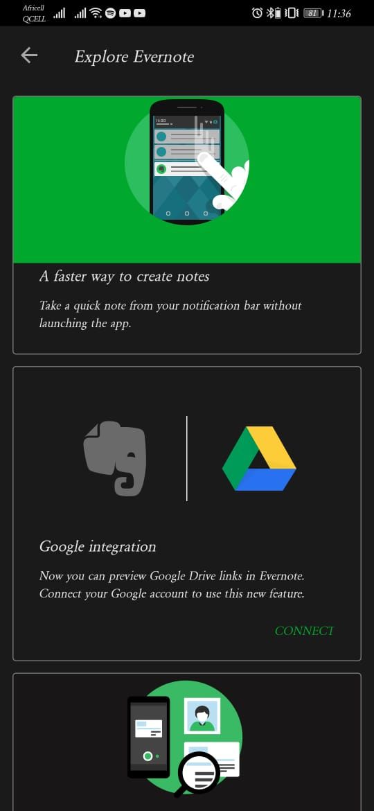 Скриншот приложения Evernote с заметками о выполненных задачах