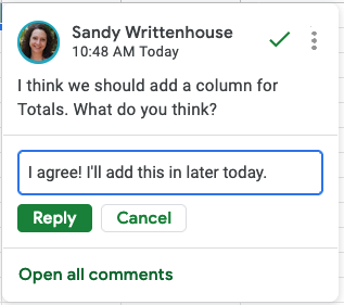 Добавьте ответ и нажмите «Ответить»