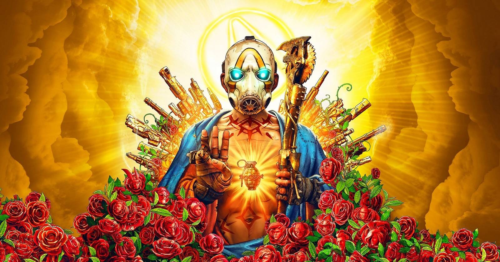 Артовое изображение Borderlands 3 с персонажами и логотипом