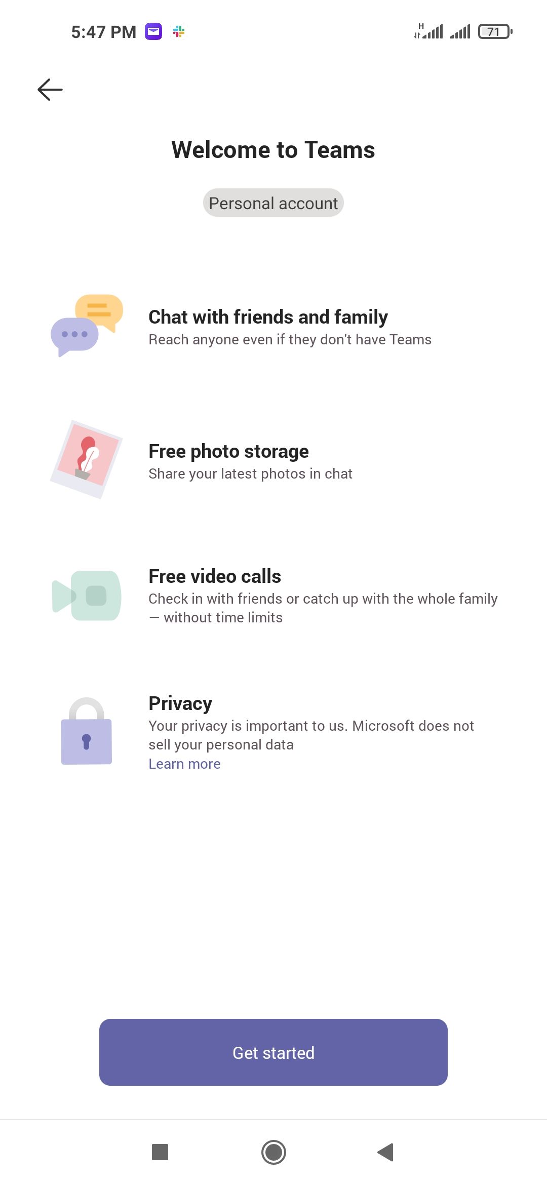 Настройка Microsoft Teams на мобильном устройстве